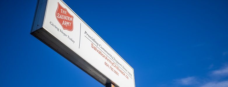 A billboard with information