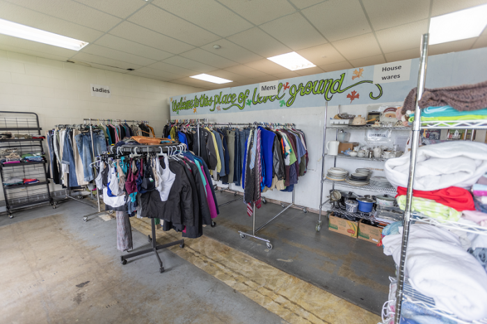 Clothes being displayed