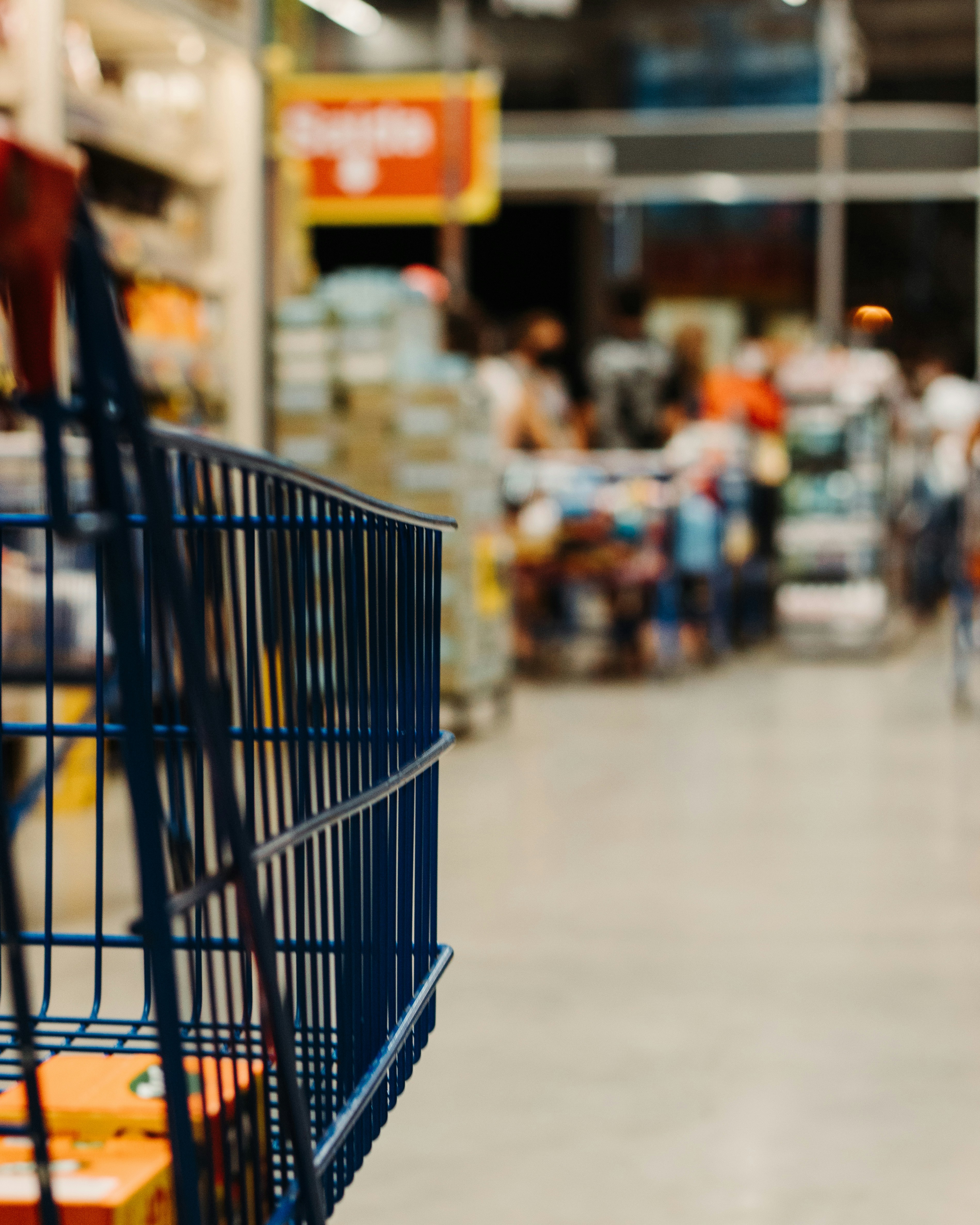 A shopper doing grocery
