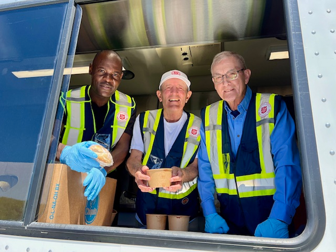 Group of volunteers smiling